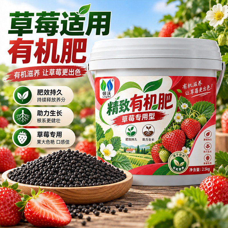 草莓有机肥底肥追肥两用缓释肥家用农用种植草莓助力膨果专用肥料