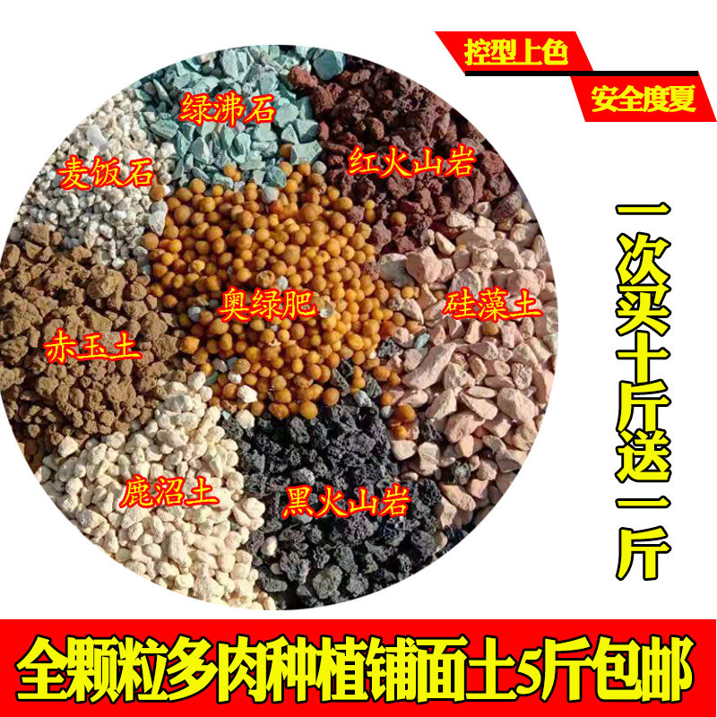 多肉植物营养土多肉植物铺面种植颗粒土 鹿沼赤玉土绿沸石硅藻土