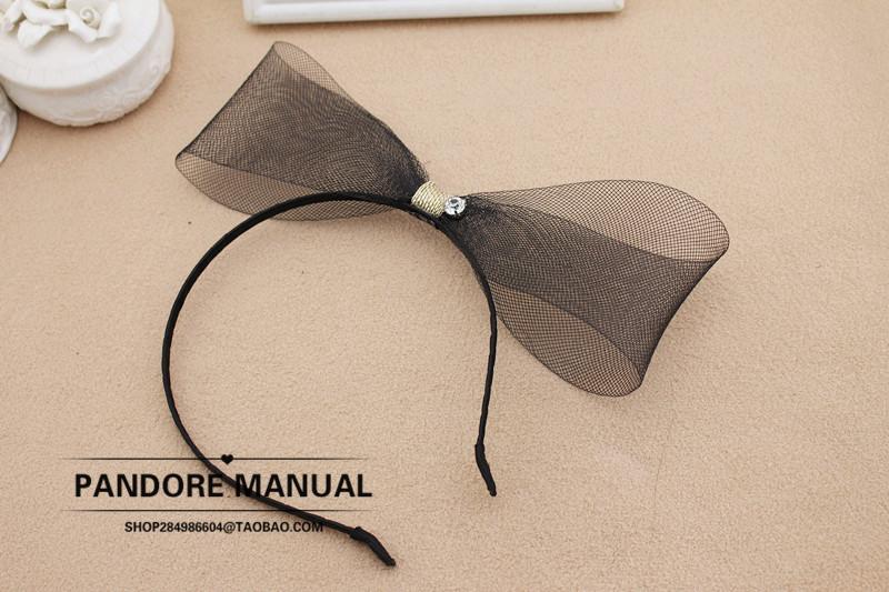 奥钻夸张网纱发箍头饰品