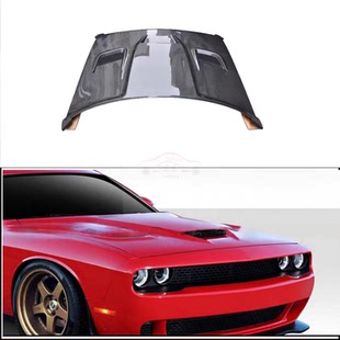适用于道奇 挑战者08-23 地狱猫款碳纤开孔引擎盖机盖头盖发动盖