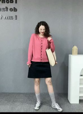 EF频道2026春季新款韩版宽松显瘦时尚洋气潮长袖针织开衫女特价