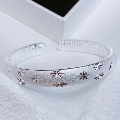 40款可选繁花似锦银手镯女手镯镯子送老婆妈妈礼物ins20