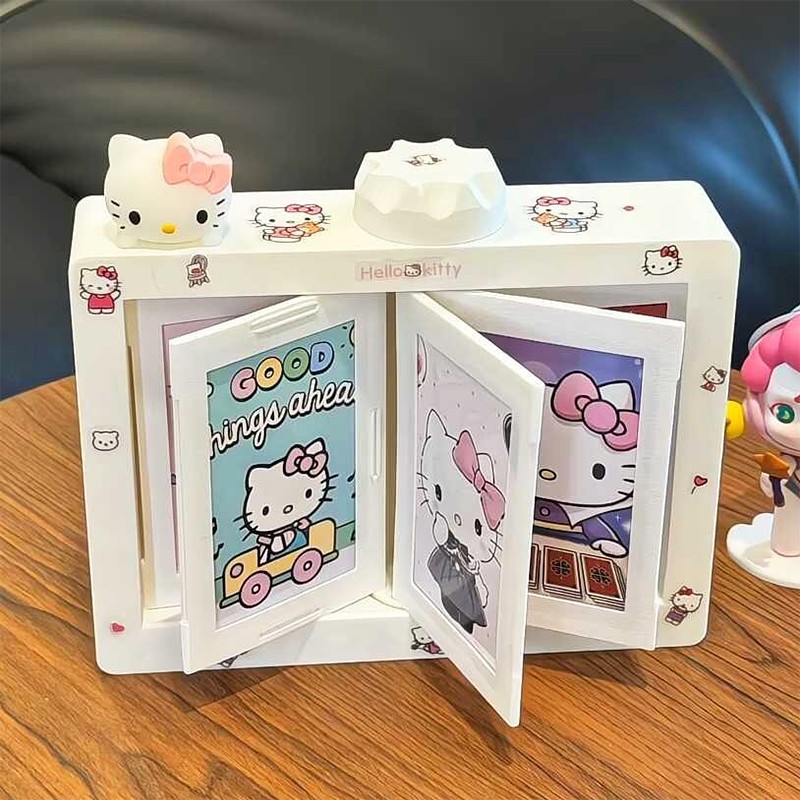 哈喽kitty拍立得旋转相框翻页相册摆台照片小卡收纳创意礼物