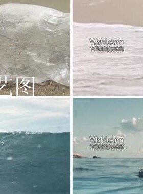 垃圾污染塑料 白色污染 海洋污染 环保破坏 海洋破坏视频素材