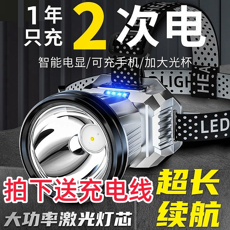 无注册商标强光感应头灯超亮