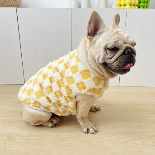巴哥法斗狗狗衣服秋冬加绒棉背心