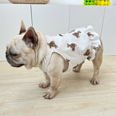 巴哥法斗裙子夏季 背心连衣裙纯棉透气泰迪斗牛犬宠物狗狗衣服 薄款