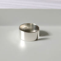 Korean simple and retro aged 925 sterling silver burned silver craft chain twist ring open ring ring thumbnail 2