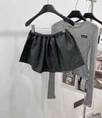 miu系穿搭少女感半身裙芭蕾风高腰蓬蓬伞摆迷你短裙含羊毛半裙裙