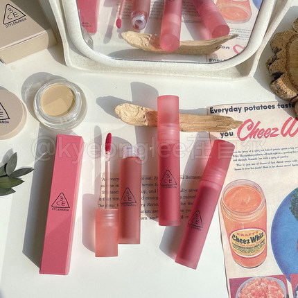 3ce水雾唇釉laydown乌龙奶茶口红earlhour烟粉玫瑰nighttalksepia