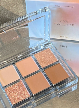BBIA六色眼影01nude blush低饱和裸粉奶茶盘02/03哑光珠光一体盘