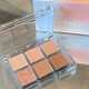 BBIA六色眼影01nude blush低饱和裸粉奶茶盘02 03哑光珠光一体盘