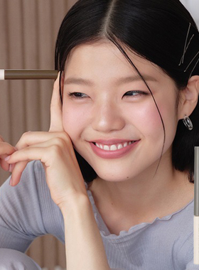 韩国PERIPERA菲丽菲拉染眉膏棕色浅色细刷头03自然不晕染持妆防水