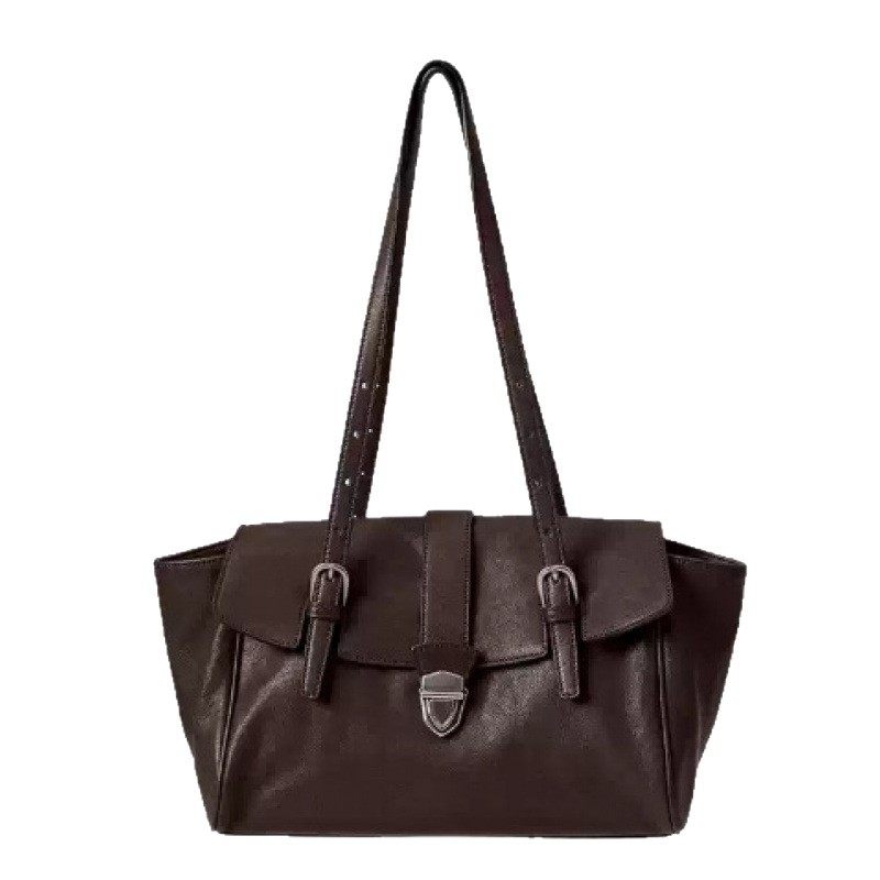 2026新款植鞣法棍公文包小众高级感通勤手提包复古简约单肩腋下包