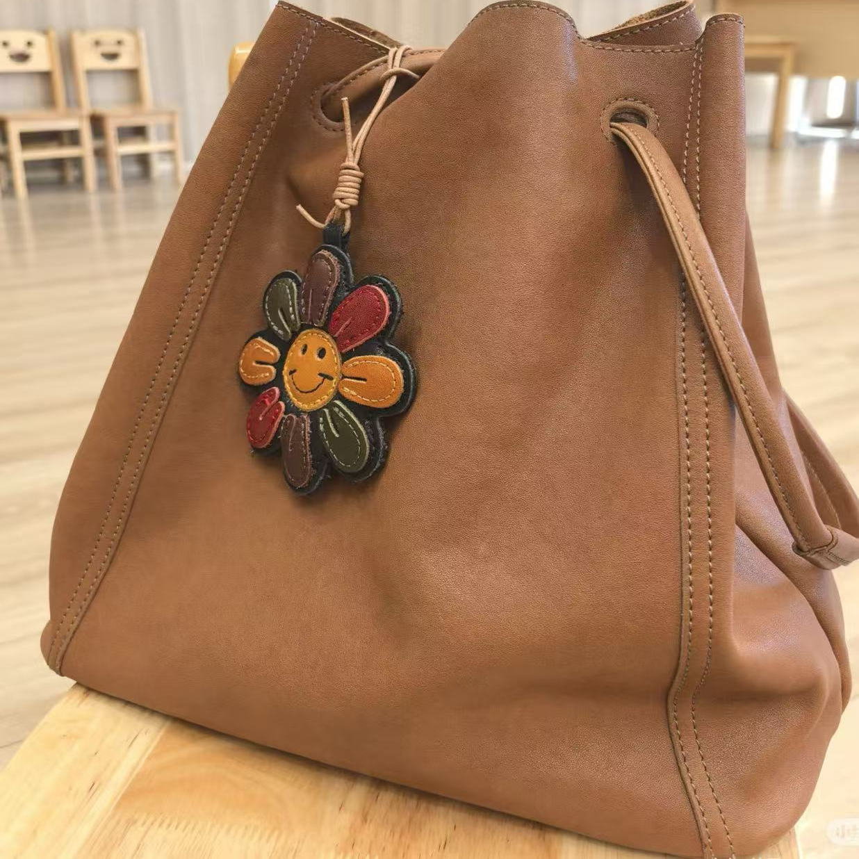 小众植鞣头层牛皮托特包子母包女