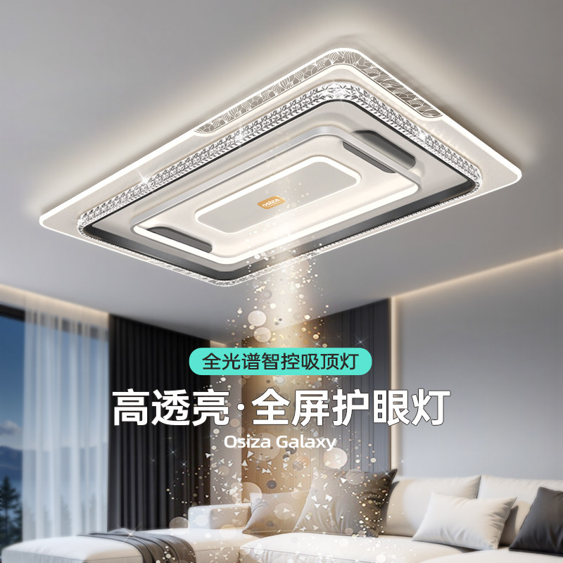 2026新款客厅灯吸顶灯led轻奢高级大气主吊灯水晶灯中山灯具全屋