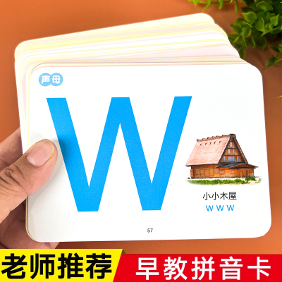拼音卡片幼儿园教具拼读训练 3-6岁幼儿汉语拼音学习神器幼小衔接一年级拼音卡和生字全套中班大班学前班儿童教师专用学前字母练习