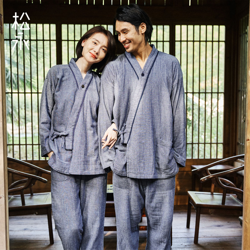 松永男士女士家居服睡衣汉服套装长袖长裤浴衣情侣双层纱棉料保暖,女士内衣/男士内衣/家居服,睡衣/家居服套装,淘宝优惠券,粉丝福利购,淘宝优惠卷