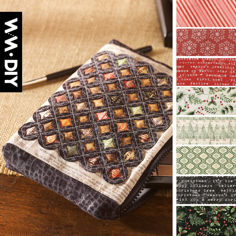 tim设计 圣诞配色红绿色系 美式复古做旧 折衷主义服装棉布 拼布