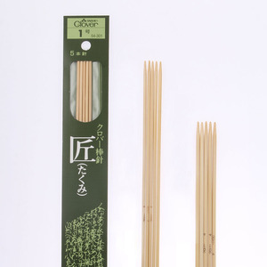 可乐匠系织毛衣针竹棒针袜子编织5支装双尖直针日本进口16cm20cm