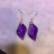 天然紫水晶耳坠女925纯银耳钩耳环