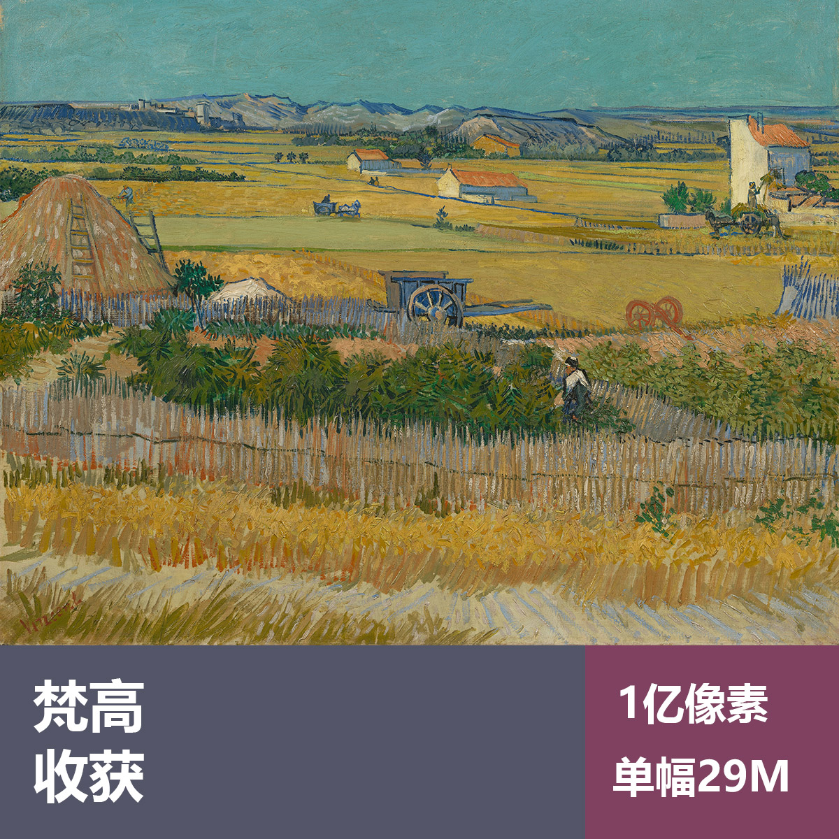 收获梵高高清油画原版作品装饰画喷绘图片素材