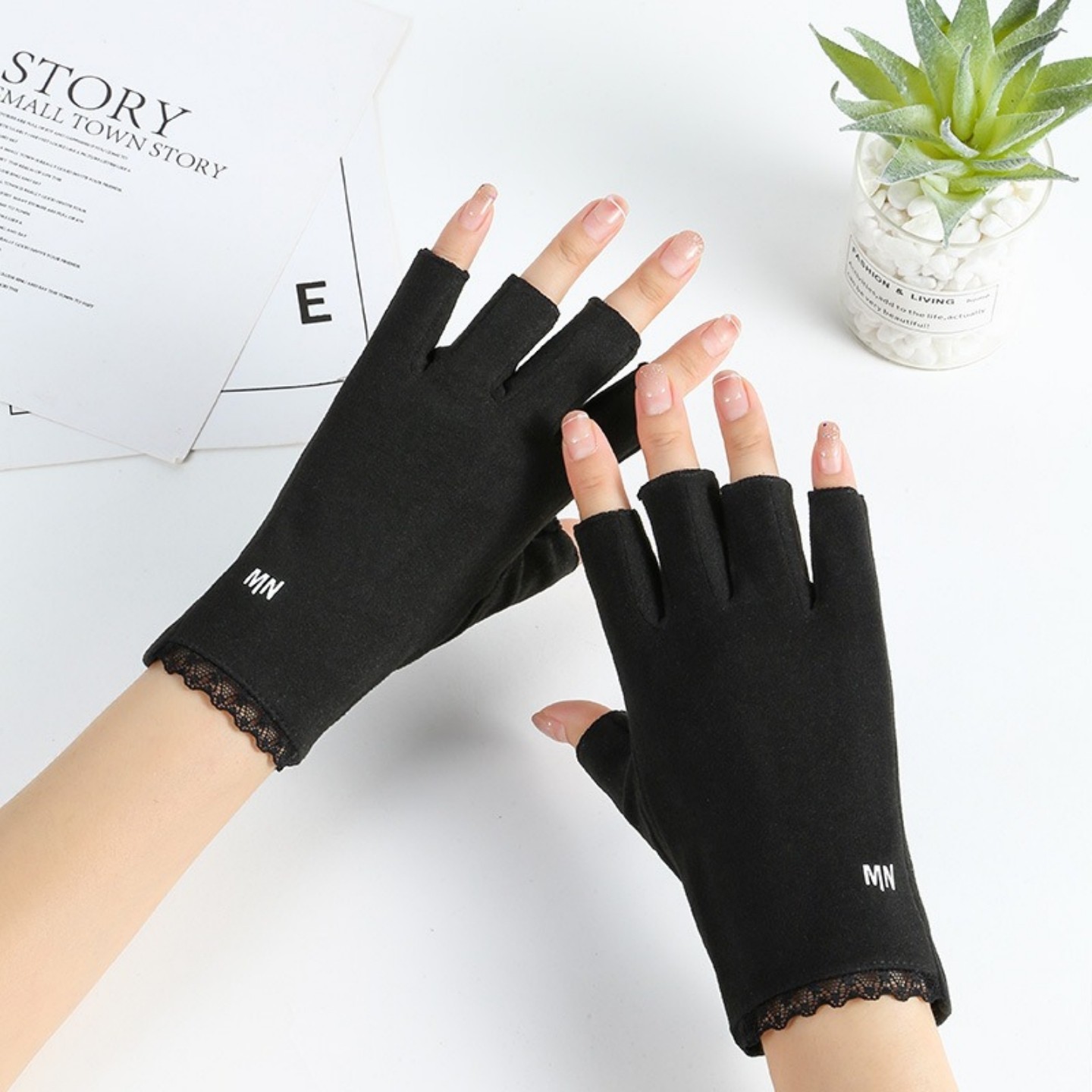 半指手套女秋冬季德绒保暖工作办公写字开车保暖防寒春秋半截手套,服饰配件/皮带/帽子/围巾,手套,淘宝优惠券,粉丝福利购,淘宝优惠卷