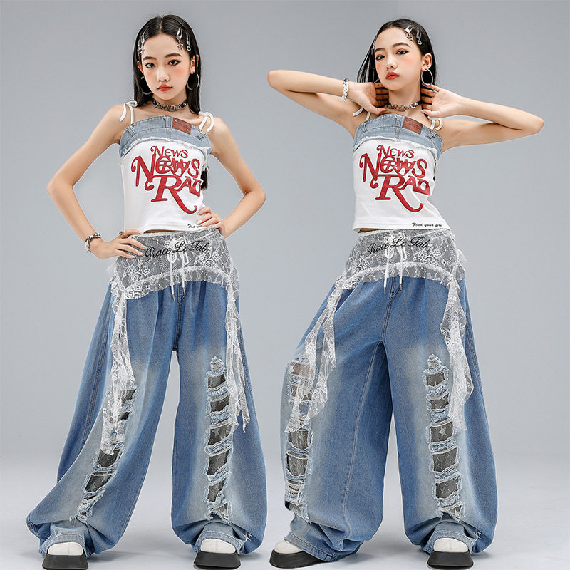 爵士舞服装女童韩版练功服少儿j儿童演出服