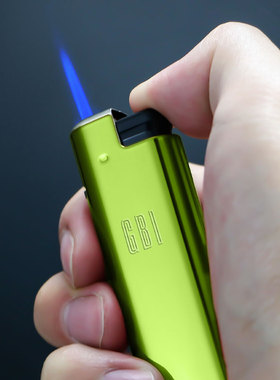 大船GBI防风打火机一次性金属直冲蓝焰电子可充气防爆10支家用