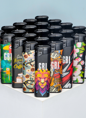 大船GBI一次性打火机10支一盒安全防爆家用明火耐用充气创意个性