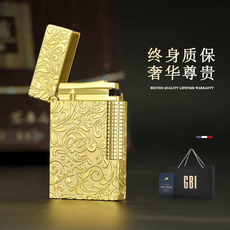 英国大船GBI高档朗声打火机钢音商务黄铜充气火机创意个性礼品男