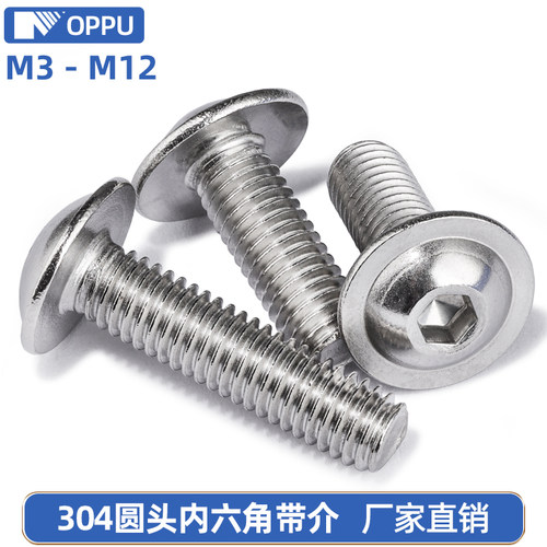 304不锈钢圆头内六角带介机丝