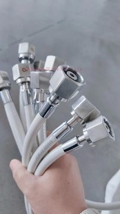 不锈钢呼吸机麻醉机接头氧气空气德标中心供氧设备带连接管插头