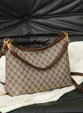 高级感轻奢小众托特包2025新款老花通勤腋下包时尚百搭单肩斜挎包