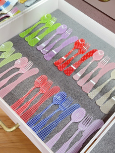 克拉宠物 进口Sabre paris甜心亚克力格子法式餐具可爱勺子ins