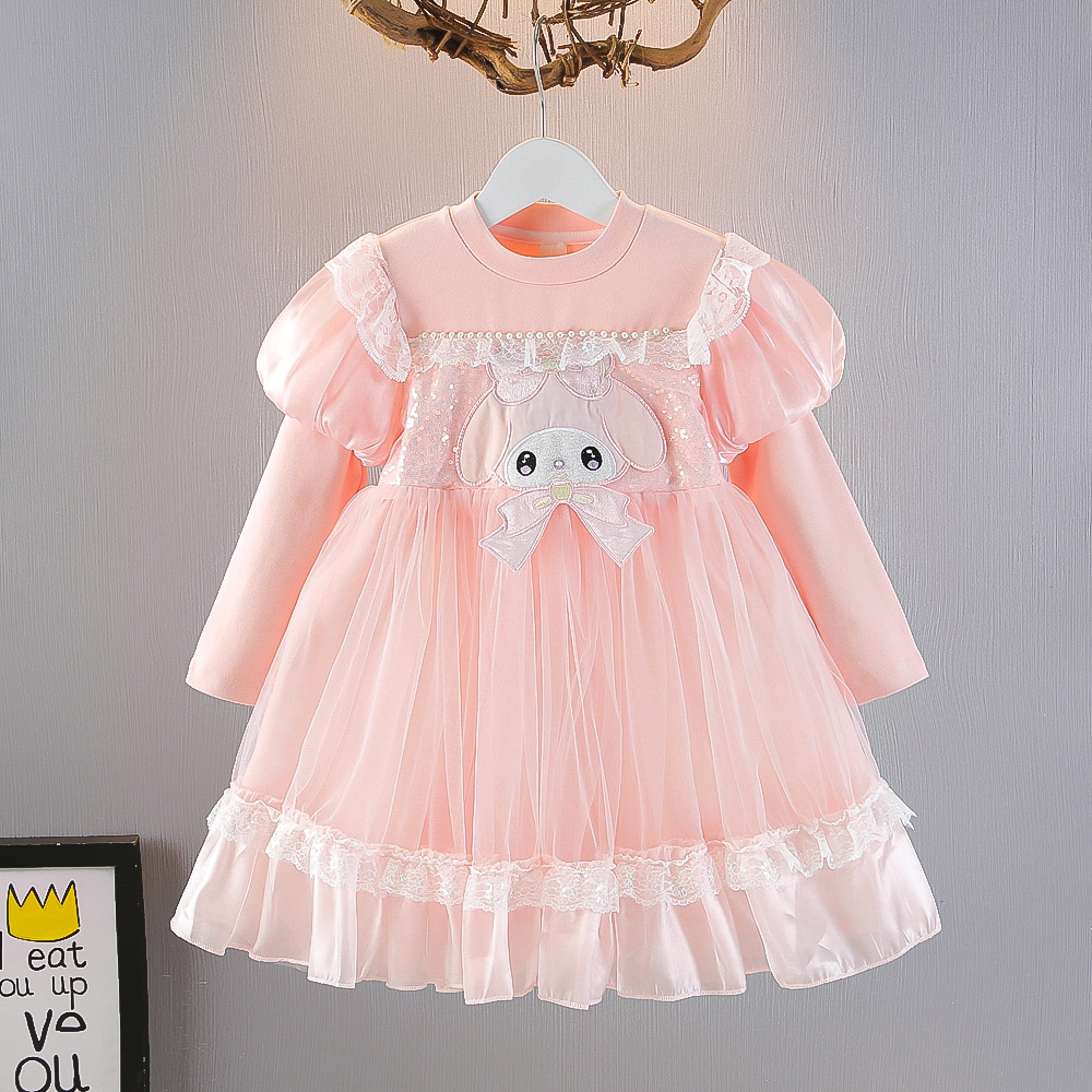 女童粉色美乐蒂公主裙儿童紫色