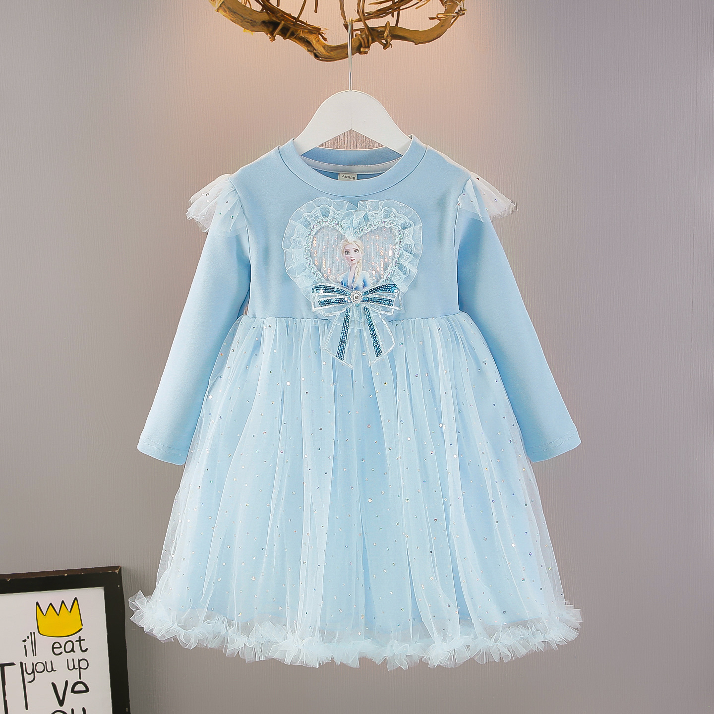艾莎公主裙子女童连衣裙儿童新款