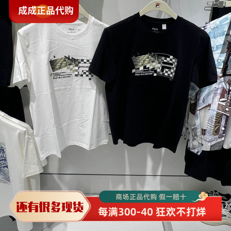 Fila 2025年早秋男士时尚休闲运动宽松短袖T恤F11M538104FBK FWT