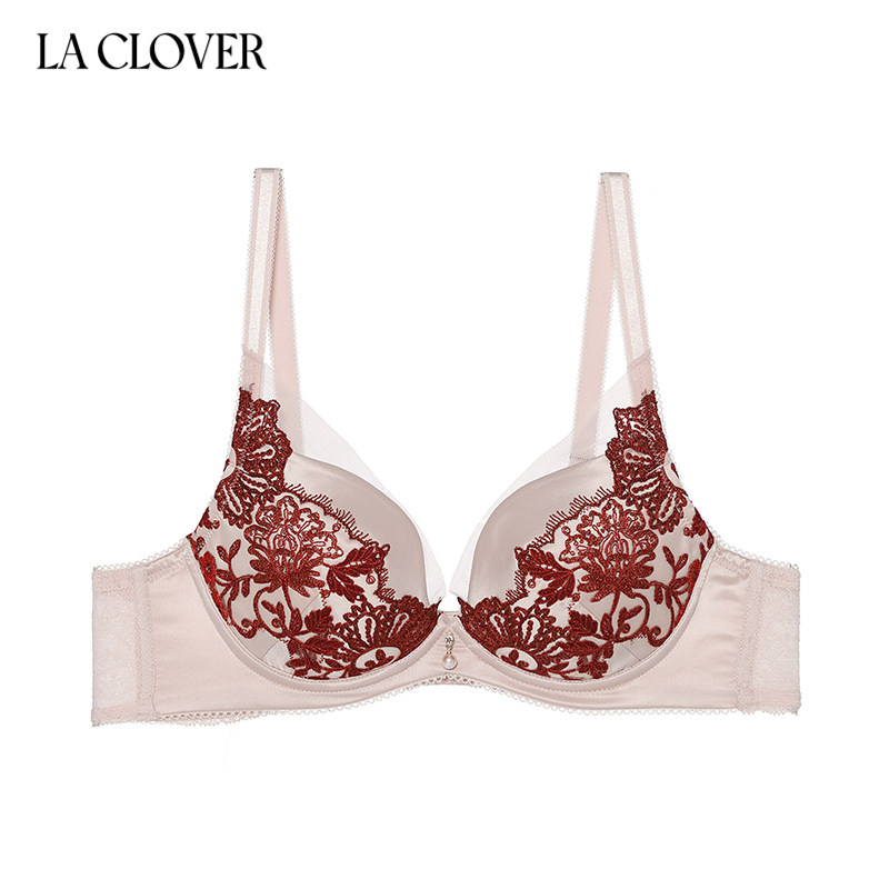 兰卡文闪耀艺术家系列3/4文胸蕾丝刺绣厚杯小胸聚拢内衣女LC11XL1