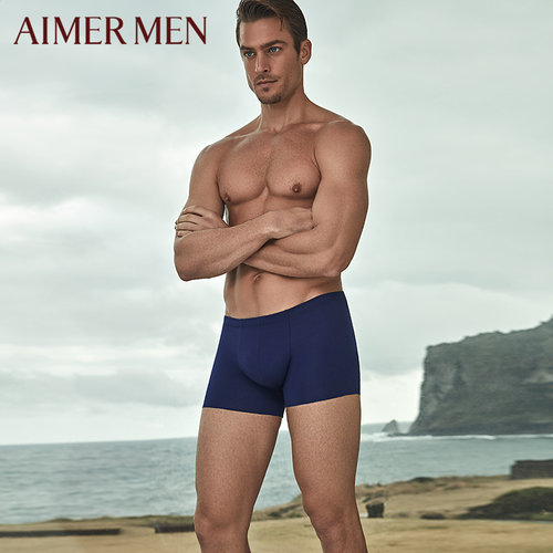 aimer men爱慕先生新品17SS纵享丝滑中腰平角内裤NS23A011