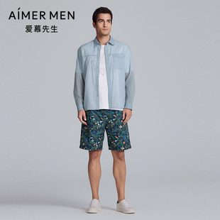 短裤 海边度假沙滩裤 NS66M202 系列男士 爱慕先生25春夏沙滩裤