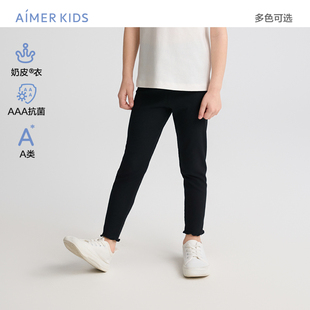 爱慕儿童奶皮衣甜美随行春夏女孩3A抗菌A类九分打底裤 AK182H941