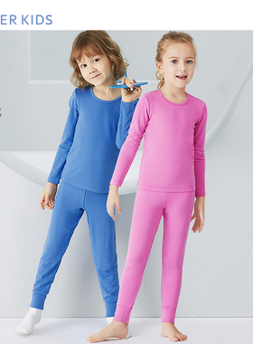 爱慕儿童保暖内衣裤套装女童小暖气单层中厚AK1744461男AK2744461