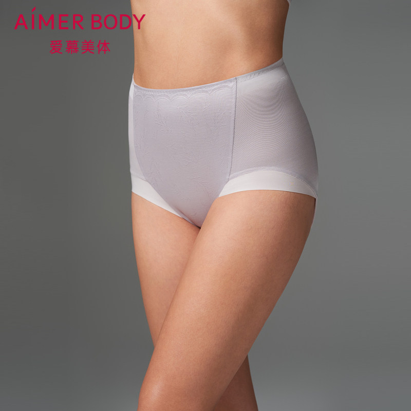 爱慕美体内裤女玲珑美塑收腹提臀高腰平角塑裤中型AD330391