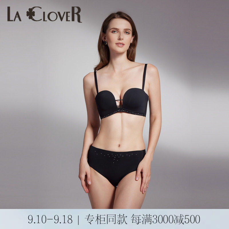 【新品】兰卡文时空恋人系列3/4无托文胸内衣带钻U型美背LC17UQ1