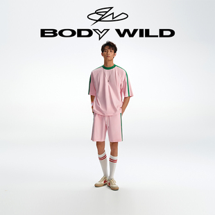 短袖 T恤 男女同款 BODYWILD宝迪凉感粉棉家居服五分裤