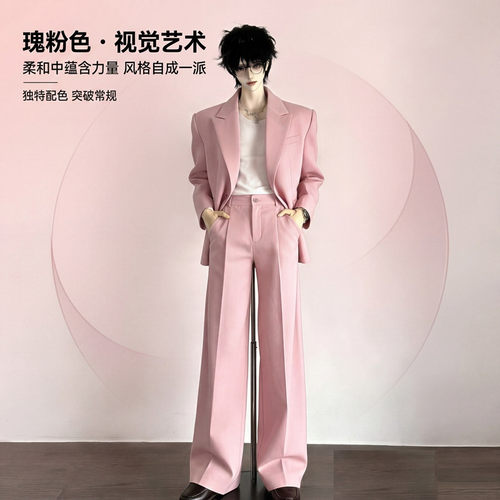 BJD娃衣4分3分叔体6休闲西装套装男友风宽松西服阔腿裤SD人偶衣服