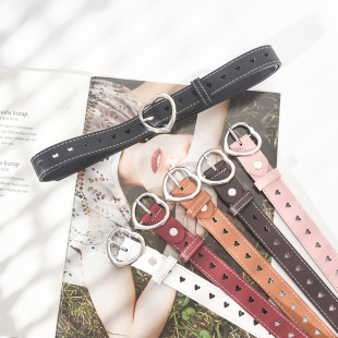 牛仔裤 夏天新款 个性 皮带女简约百搭学生全身孔潮流时尚 腰带女 女式