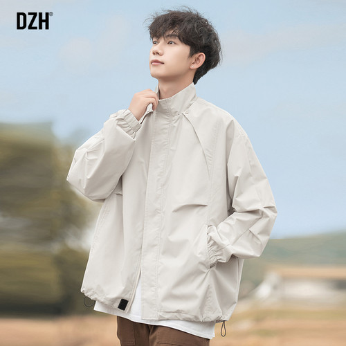 春季立领宽松美式潮牌夹克外套