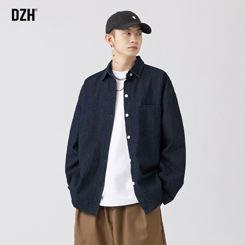 休闲牛仔衬衫衬衣外套开衫外搭